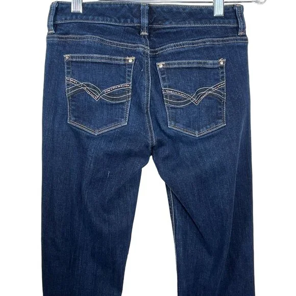 White House Black Market Dark Blue Straight Leg Jeans - Picture 5 of 13